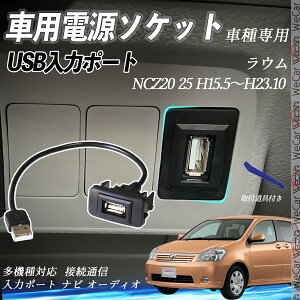 ラウム H15.5〜H23.10 NCZ20 25 USBポート増設 USB入力ポート ナビ オーディオ 接続通信パネル スイッチホール トヨタ車系用 タイプB トヨタ-タイプB 取り付け簡単 ienobenrikan