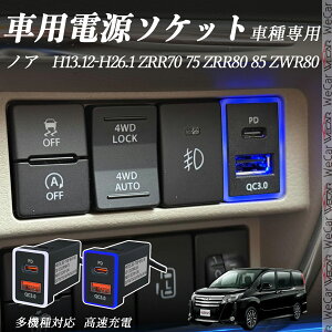 mA ZRR70 75 ZRR80 85 ZWR80 H13.12-H26.1 USB[d QC3.0 PD Type-C USB  }[dUSB|[g d\Pbg J[`[W[ ݃|[g ^CvA XCb`z[ tȒP LEDt ienobenrikan