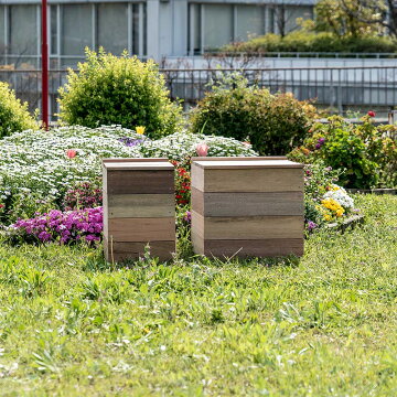 楽天市場 コンポスト 90l 木製 古材 園芸容器 コンポストボックス 堆肥 枯れ葉 生ゴミ 肥料 生ゴミ処理 ガーデニング 家庭菜園 Diy アップサイクル サステナブル イエノlabo