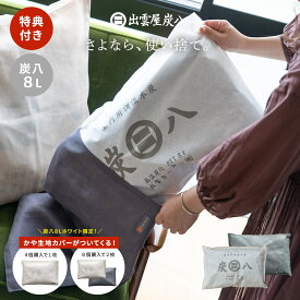 【炭八レビュー特典あります】炭八 8L 湿気取り 梅雨対策 除湿剤 脱臭 消臭 除湿対策 湿気対策 大袋 8L 室内 押入れ リビング クローゼット タンス プレゼント ギフト 薬剤不使用 車 玄関 幡井上 衣替え 湿気とり 結露 結露防止 正規店