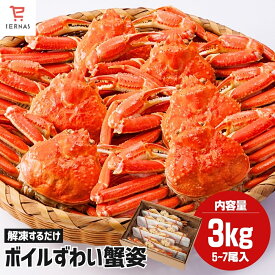 ボイルズワイガニ 3kg 5〜7尾 ずわいがに ズワイガニ ズワイカニ 姿 ボイル 蟹 かに カニ お取り寄せ ボイルズワイカニ かに姿 かに脚 ズワイガニボイル ずわいかに 本ズワイガニ 茹で ズワイ蟹 ボイルガニ カニボイル済み 茹でズワイガニ ｜母の日 母の日ギフト2026