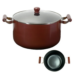 大鍋 鍋 浅型 30cm 深型 32cm 大型 両手鍋 卓上鍋 寸胴鍋 大容量 大人数 煮込み料理 カレー シチュー おでん すき焼き 餃子 寄せ鍋 煮物 新生活 ホームパーティー キッチン用品 /メガサイズガラ