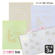 【マラソン中P5倍】色紙 寄せ書き メッセージカード メッセージシール 13人分 二つ折り 封筒付き カラー…