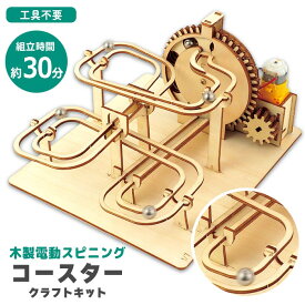 木工工作 工作キット 木製 クラフトキット 工具不要 組立 夏休み 自由研究 制作 クリエイト 手作り 工作 簡単 小学生 知育 知育玩具 親子 小学生 小学校 子ども セット アーテック 【▲】【FDC】/木製電動スピニングコースタークラフトキット