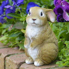 オブジェ ミニうさぎ かわいい キュート 置物 インテリア ナチュラル 自然 ウサギ ガーデニング 花 玄関 ドア 棚 デスク 本物 仁王立ち ベランダ 窓 雑貨 小物 アイテム グッズ【☆60】【EN】/SV-5868 ミニうさぎ