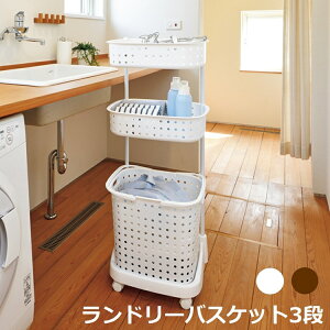 ランドリーバスケット 洗濯カゴ 洗濯かご 洗面所 収納 バス お風呂 タオル置き 洗濯物入れ キャスター収納ボックス 衣類 着替え 日本製 国産【メーカー直送】【252】/レクエアランドリーバ