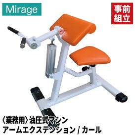 【正規品】 FUJIMORI フジモリ Mirage 油圧マシン トレーニングマシン アームエクステンション アームカール 油圧式 フィットネスマシン 業務用 フィットネス 筋力 サーキットトレーニング 機能訓練 リハビリ シニアフィットネス 高齢者 筋トレ 上腕二頭筋 FH-105J 組立無料