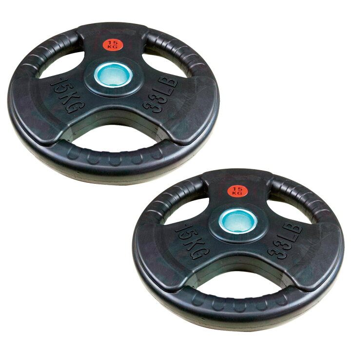 楽天市場】【業務用】オリンピックプレート 15kg 2枚組 径50mm ラバー 