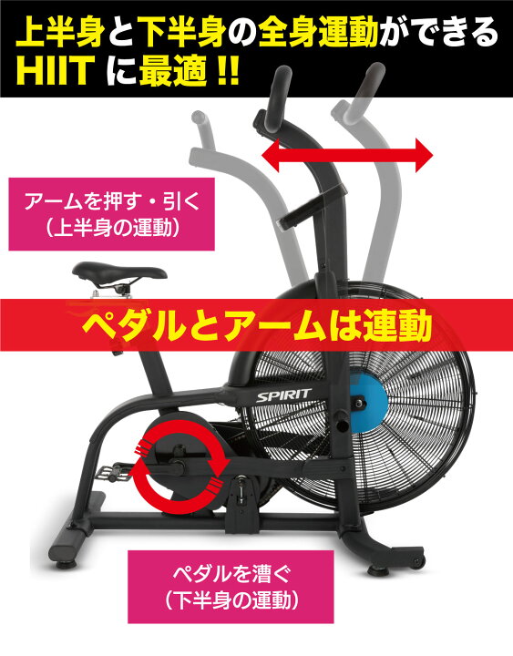 楽天市場】エアーバイク アサルトバイク AB900 業務用 HIIT 空気抵抗 
