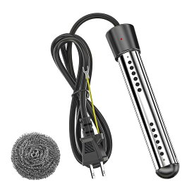 ポイント5倍 投げ込みヒーター 風呂 電気給湯器 1500W 湯沸かしヒーター サーモスタット付 70°自動オフ 追い焚き 対応 浴槽 バスタブ フットバス 家庭 アウトドア 学校用
