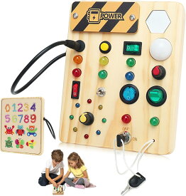 ポイント5倍 モンテッソーリ ビジーボード スイッチ おもちゃ LED おもちゃ 知育玩具 男の子 女の子 幼児 知育玩具 LED おもちゃ 誕生日プレゼント モンテッソーリ講師推薦 指先知育 早期開発 クリスマスプレゼント子供