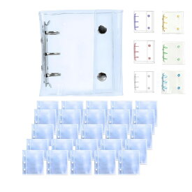 ポイント5倍 シール帳 透明 シール バインダー 女の子 はがせる A8 シール手帳 マイクロ8 クリア バインダー 透明25枚スリーブセット シール帳 クリアバインダー シール収納 推し活グッズ 写真