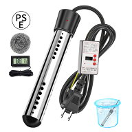 ポイント5倍 投げ込みヒーター 風呂 電気給湯器 1500W 湯沸かしヒーター サーモスタット付 70°自動オフ …