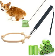 犬用 うんちキャッチャー うんころキャッチ 犬用スクーパー ペットの散歩グッズ 片手操作で簡単フン取り …