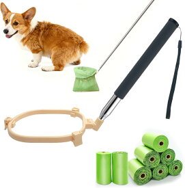 犬用 うんちキャッチャー うんころキャッチ 犬用スクーパー ペットの散歩グッズ 片手操作で簡単フン取り 携帯便利なクリーンスコップ 犬猫用トイレスコップ