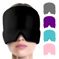 偏頭痛緩和キャップ アイピロー ジェルアイマスク 睡眠 偏頭痛 帽子 ストレス 氷枕 暑さ対策グッズ 冷却…