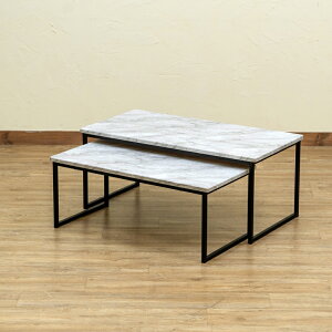 \10%OFFクーポン/ センターテーブル 2点セット 入れ子式 ウッディー テーブル センター ロー サイド パソコン テーブル pc 低い 事務 学習 勉強 机 シンプル ワーク デスク 長方形 幅 90 80 奥行