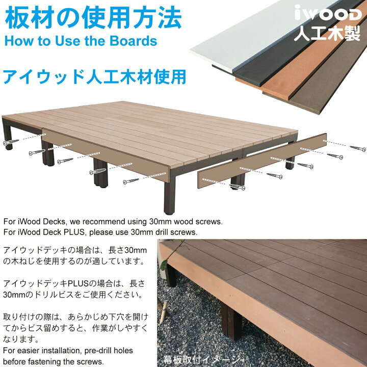 楽天市場】【マラソン中ポイント5倍】人工木材 180cm ナチュラル 1枚 