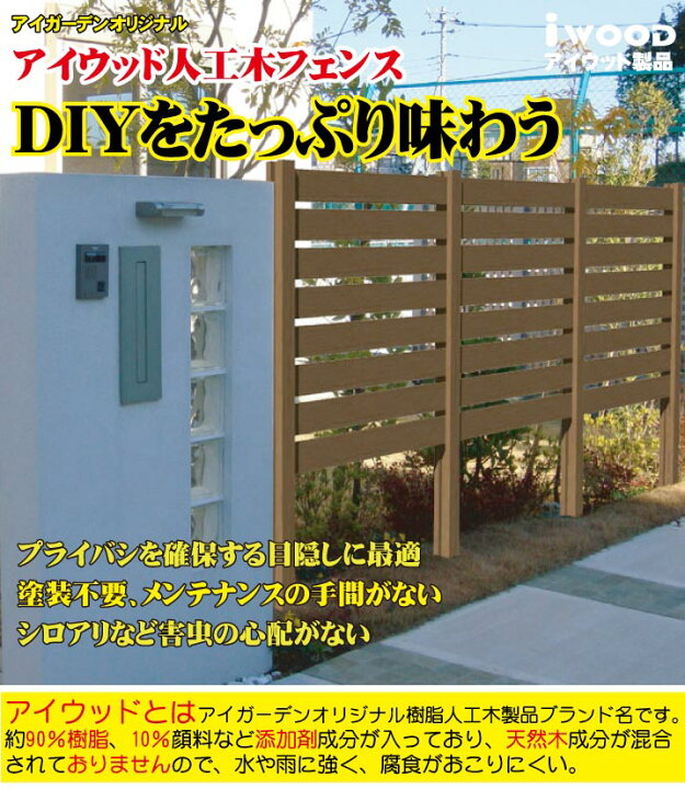 楽天市場 アイウッドボーダーフェンス柱材 1790mm 60mm角 エの字 ボーダーフェンス 支柱 ガーデンフェンス ガーデニング 目隠し スタンダード 庭 屋外 仕切り 壁 塀 柵 囲い エクステリア Diy 衝立 樹脂 人工木 Igarden