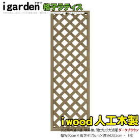 ランキング入賞！ アイウッド 格子ラティス 人工木製 H175cmxW60cm 1枚 ダークブラウン 樹脂製 腐らない 色あせない 目隠しフェンス 日除け 外構資材 10年以上の実績 ラティス