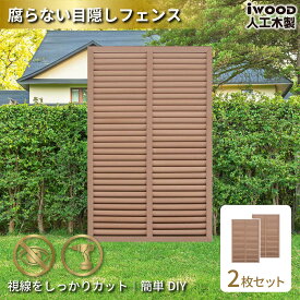 【スーパーSALE中ポイント5倍】アイウッド ルーバーラティス 人工木製 H150cm x W90cm 2枚セット ナチュラル 樹脂製 腐らない 色あせない 目隠しフェンス 日除け 外構資材 10年以上の実績