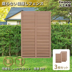 【スーパーSALE中ポイント5倍】アイウッド ルーバーラティス 人工木製 H150cm x 90cm 3枚セット ナチュラル 樹脂製 腐らない 色あせない 目隠しフェンス 日除け 外構資材 10年以上の実績 ラティス