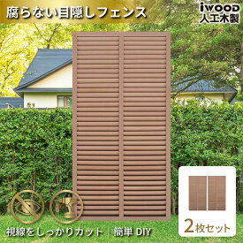 【スーパーSALE中ポイント5倍】アイウッド ルーバーラティス 人工木製 H175cm x W90cm 2枚セット ナチュラル 樹脂製 腐らない 色あせない 目隠しフェンス 日除け ラティス 外構資材 10年以上の実績