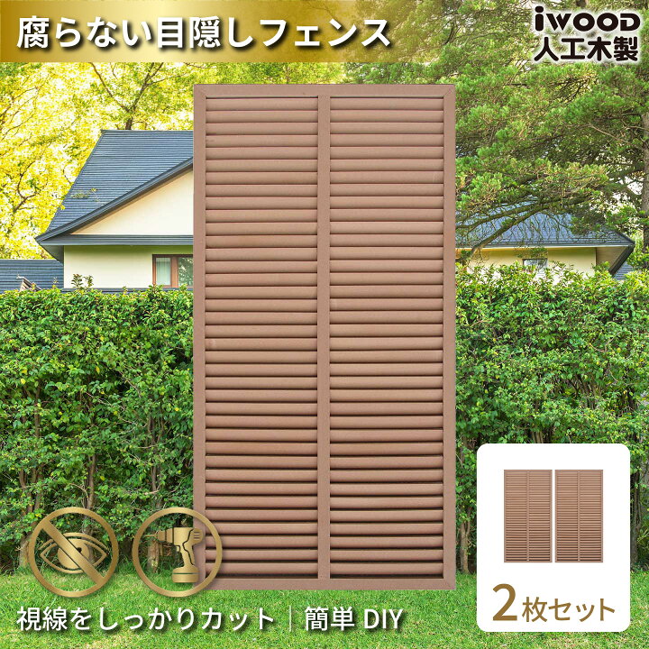 楽天市場】アイウッド ルーバーラティス 人工木製 H175cm x W90cm 2枚 