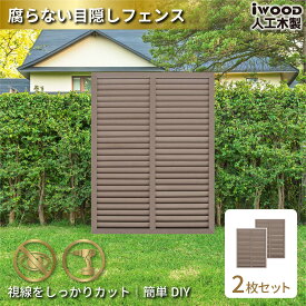 【スーパーSALE中ポイント5倍】アイウッド ルーバーラティス 人工木製 H120cm x W90cm 2枚セット ダークブラウン 樹脂製 腐らない 色あせない 目隠しフェンス 日除け 外構資材 10年以上の実績