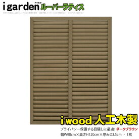 ランキング入賞！ アイウッド ルーバーラティス 人工木製 H120cm x W90cm 1枚 ダークブラウン 樹脂製 腐らない 色あせない 目隠しフェンス 日除け 外構資材 10年以上の実績