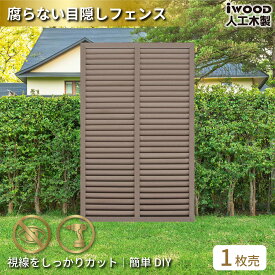 【スーパーSALE中ポイント5倍】アイウッド ルーバーラティス 人工木製 H150cm x W90cm 1枚 ダークブラウン 樹脂製 腐らない 色あせない 目隠しフェンス 日除け 外構資材 10年以上の実績 ラティス