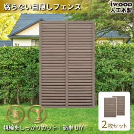 【スーパーSALE中ポイント5倍】アイウッド ルーバーラティス 人工木製 H150cm x 90cm 2枚セット ダークブラウン 樹脂製 腐らない 色あせない 目隠しフェンス 日除け 外構資材 10年以上の実績