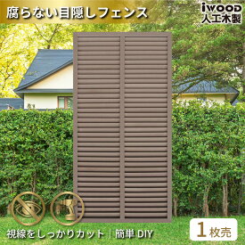 【スーパーSALE中ポイント5倍】アイウッド ルーバーラティス 人工木製 H175cm x W90cm 1枚 ダークブラウン 樹脂製 腐らない 色あせない 目隠しフェンス 日除け 外構資材 10年以上の実績
