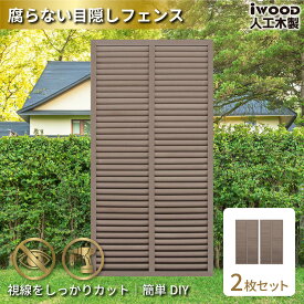 【スーパーSALE中ポイント5倍】アイウッド ルーバーラティス 人工木製 H175cm x W90cm 2枚セット ダークブラウン 樹脂製 腐らない 色あせない 目隠しフェンス 日除け 外構資材 10年以上の実績