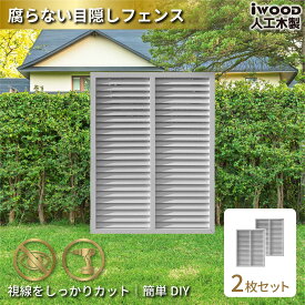 【スーパーSALE中ポイント5倍】アイウッド ルーバーラティス 人工木製 H120cm x W90cm 2枚セット ホワイト 樹脂製 腐らない 色あせない 目隠しフェンス 日除け 外構資材 10年以上の実績