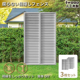 【スーパーSALE中ポイント5倍】アイウッド ルーバーラティス 人工木製 H150cm x W90cm 3枚セット ホワイト 樹脂製 腐らない 色あせない 目隠しフェンス 日除け 外構資材 10年以上の実績