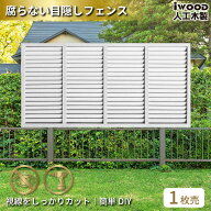 【マラソン中ポイント5倍】アイウッド ルーバーラティス 人工木製 H90cm x W176cm 1枚 ホワイト 樹脂製 …