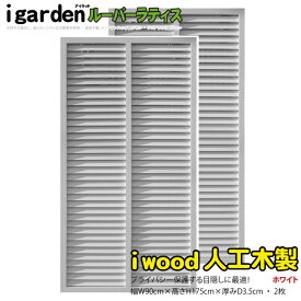 ランキング入賞！ ルーバーラティス 人工木製 H175×W90cm [2枚セット] ホワイト◇ 1759s2w アイウッドルーバーラティス 目隠しフェンス 腐らない人工木 虫に食われない人工木 R1759W|日除け 外構 外観 視線カット 目線 ラティス