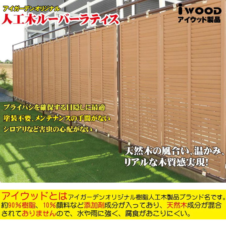 楽天市場】ルーバーラティス 人工木製 H175cm×W60cm [3枚セット 