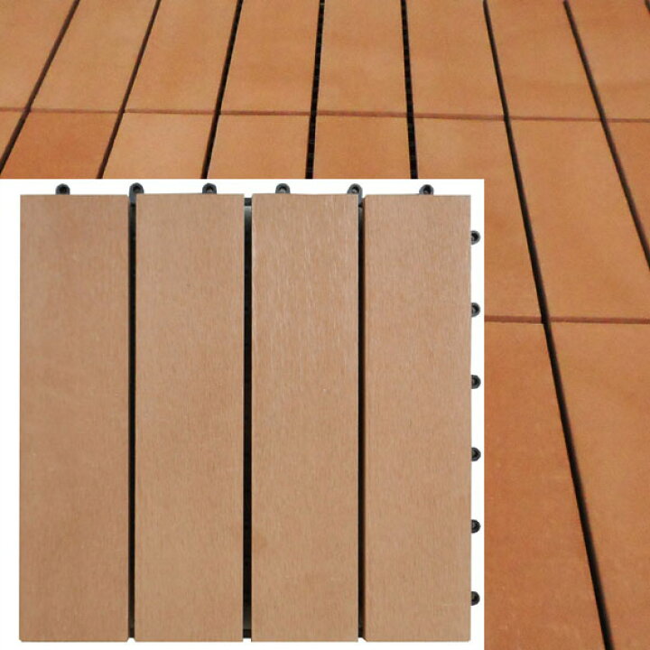 楽天市場 ウッドパネル 人工木製 1枚 ナチュラル アイウッドタイル ジョイント式 Wp30n 軽量 バルコニータイル 激安 ジョイントタイル 床タイル 木の手触り Igarden