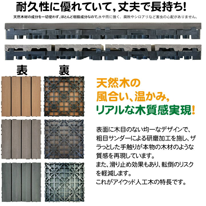 楽天市場】ウッドパネル ウッドタイル 30x30cm お試し3枚 ナチュラル 