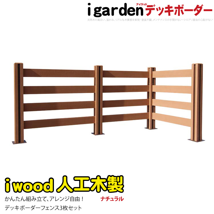 【楽天市場】ウッドデッキフェンス 人工木製 ボーダータイプ [3枚