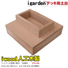 ウッドデッキ土台 人工木製 2本脚用 ナチュラル◯ 2hn アイウッド デッキ土台|用 縁台 ガーデンファニチャー