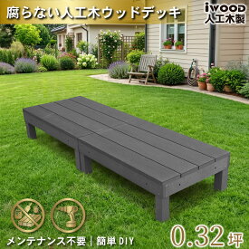 ランキング入賞！ ウッドデッキ 人工木 60系 2点セット ブラック デッキ本体2点 アイウッドデッキ60系 縁台 10年以上の実績 色あせない 腐らない シロアリ防止 すべらない 床面ザラザラ加工 リアルな木質感