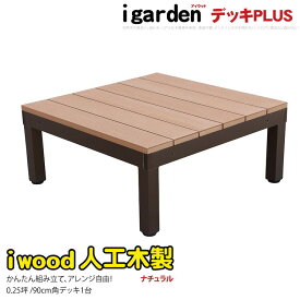 ランキング入賞！ ウッドデッキPLUS 0.25坪 デッキ本体1点 ナチュラル 人工木床板 アルミ合金ボディ高さ4cm調節可能 アイウッドデッキPLUS 色あせない 腐らない シロアリ防止 床面ザラザラ加工 リアルな木質感