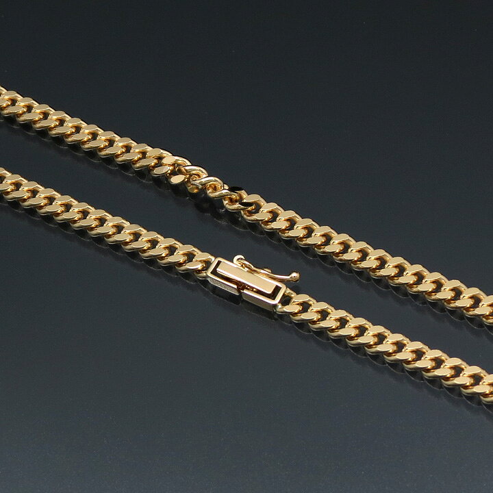K18YG 2面シングル 喜平ネックレス 60.5cm 12.6g A♪ キヘイ 18金  