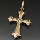18金 ペンダントヘッド クロス 十字架 ネックレス トップ 中空構造 レディース メンズ K18 トップのみ（チェーンなし…
