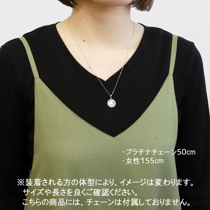 楽天市場】純プラチナ コイン ペンダントトップ ネックレス ペンダント 