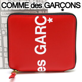 【訳あり■経年変化・プリント部分変色あり】 コムデギャルソン 二つ折り財布 COMME des GARCONS コンパクト財布 レディース メンズ レッド SA2100HL HUGE LOGO RED 【あす楽】【入学祝い 誕生日 お祝い プレゼント ギフト】