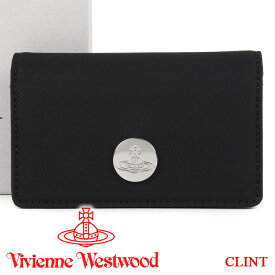 【クーポン配布中】 ヴィヴィアンウエストウッド Vivienne Westwood カードケース 名刺入れ ヴィヴィアン カード入れ メンズ レディース 51110032 CLINT BLACK 【あす楽】【父の日 誕生日 お祝い プレゼント ギフト】
